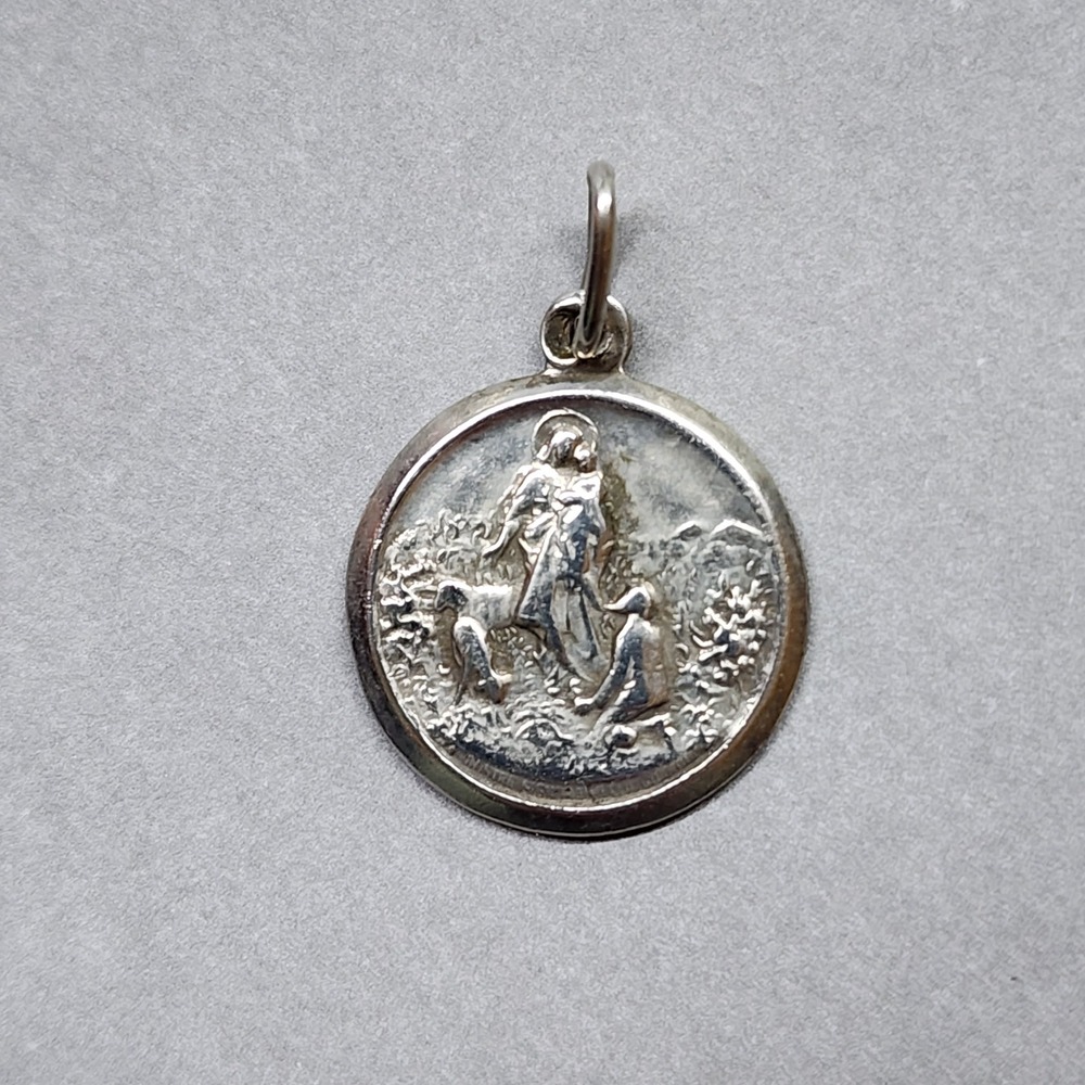 Vintage Silver Our Lady of the Guard Sanctuary Province of Genova Italy